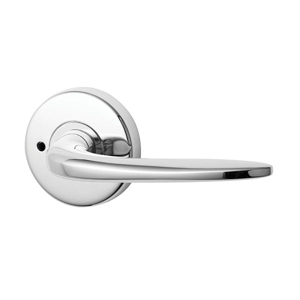 Lockwood Summit L1 Velocity Privacy Lever Door Handle Set Large Round Rose Chrome