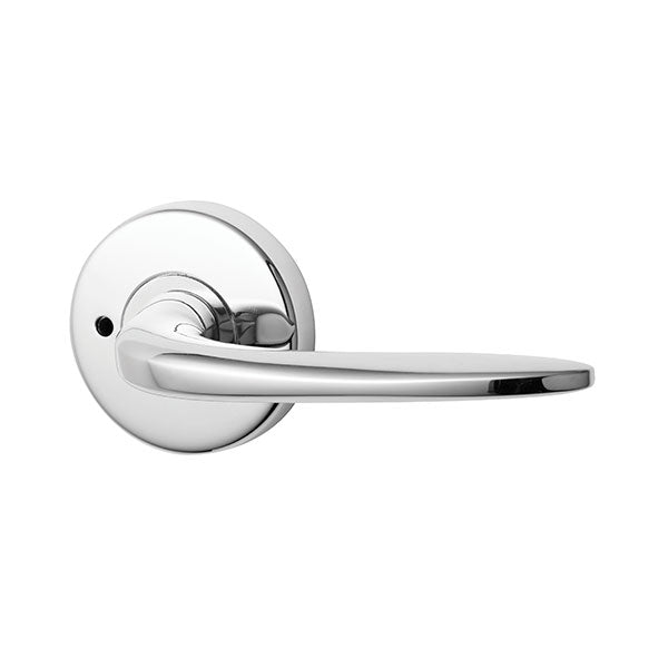 Lockwood Summit L1 Velocity Privacy Lever Door Handle Set Large Round Rose Chrome