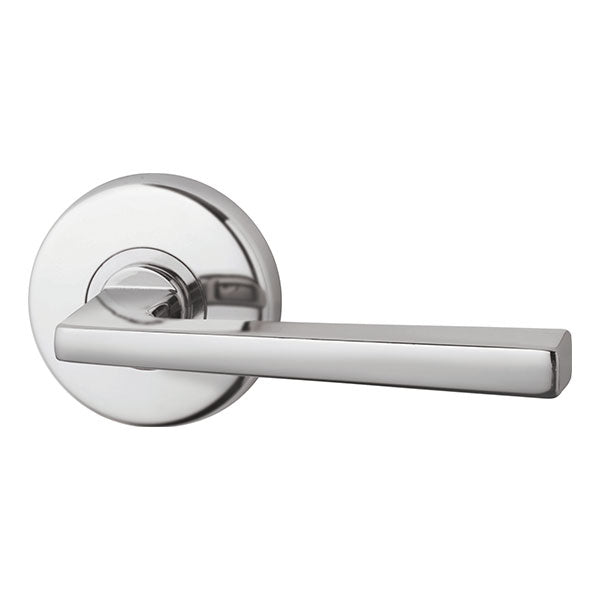 Lockwood Hakea L28 Velocity Passage Lever Door Handle Set Large Round Rose Chrome