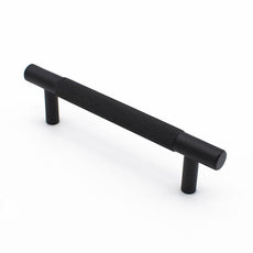 Manovella Design Charmain Knurled Drawer Pull 130mm Matte Black - The Blue Space