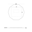 Marquis Deco Mirror 1200mm Technical Drawing - The Blue Space