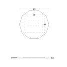 Marquis Deco Mirror 900mm Technical Drawing - The Blue Space