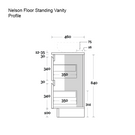 Marquis Nelson Floor Standing Vanity Profile Technical Drawing - The Blue Space