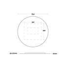 Marquis Orbit Mirror 750mm Technical Drawing - The Blue Space
