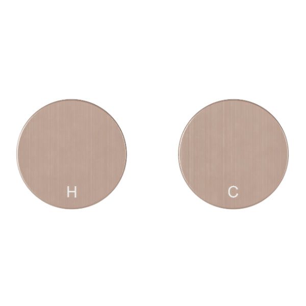 Meir Circular Wall Taps Champagne | The Blue Space