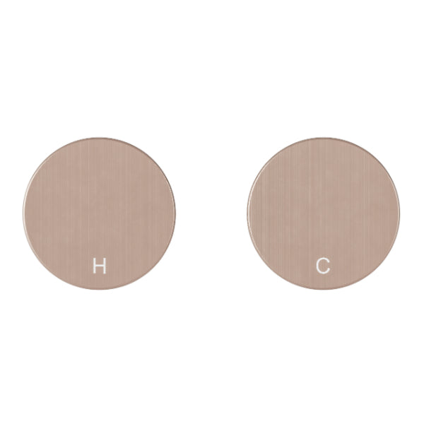 Meir Circular Wall Taps Champagne