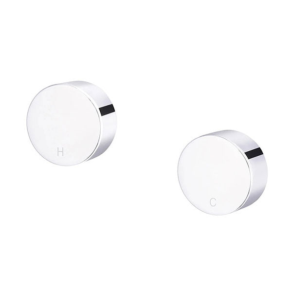 Meir Circular Wall Taps Polished Chrome