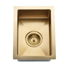 Meir Bar Sink Single Bowl 382mm x 272mm Brushed Bronze Gold Top View - The Blue Space