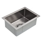 Meir Kitchen Mini Sink Single Bowl 382mm x 272mm Brushed Nickel Side View - The Blue Space