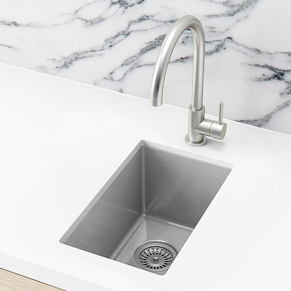 Meir Kitchen Mini Sink Single Bowl 272mm x 382mm - Brushed Nickel