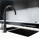 Meir Double Bowl PVD Kitchen Sink 670mm Gunmetal Black - The Blue Space