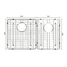 Meir Lavello Double Bowl Protection Sink Grid 670mm Technical Drawing - The Blue Space