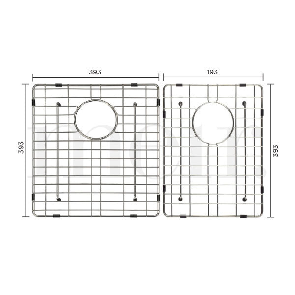 Meir Lavello Double Bowl Protection Sink Grid 670mm