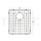 Meir Lavello Single Bowl Protection Sink Grid for 450mm Sink Technical Drawing - The Blue Space