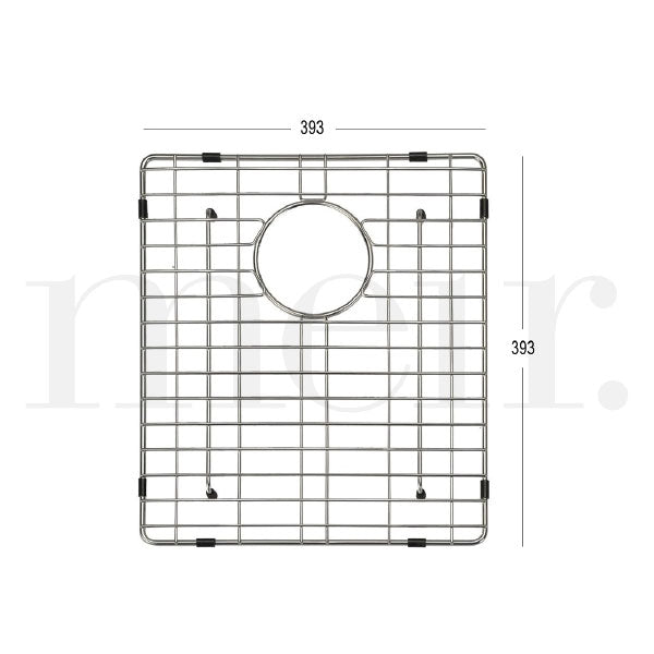 Meir Lavello Single Bowl Protection Sink Grid for 450mm Sink Technical Drawing - The Blue Space