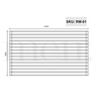 Technical Drawing: Meir Stainless Steel Sink Roll Mat - The Blue Space