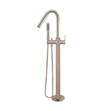 Meir Paddle Round Freestanding Bath Spout and Hand Shower Champagne - The Blue Space