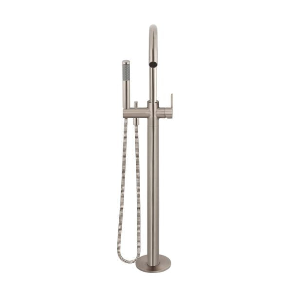 Meir Paddle Round Freestanding Bath Spout and Hand Shower Champagne