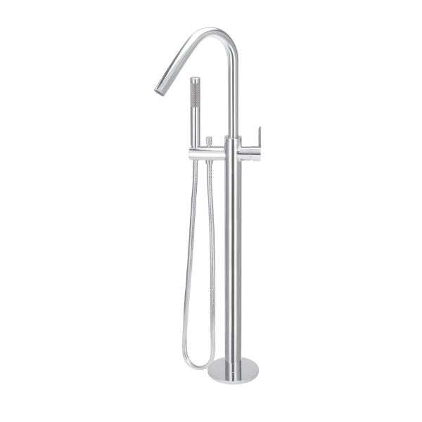 Meir Paddle Round Freestanding Bath Spout and Hand Shower Chrome - The Blue Space