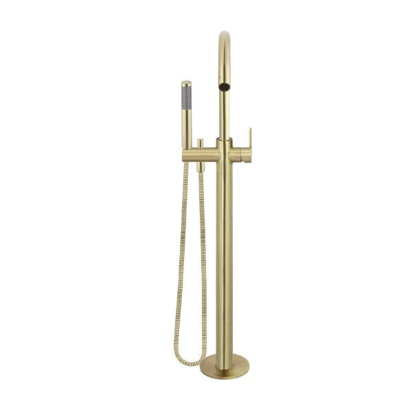 Meir Paddle Round Freestanding Bath Spout and Hand Shower Tiger Bronze