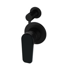 Meir Paddle Round Wall Mixer with Diverter Matte Black - The Blue Space