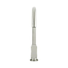 Meir Paddle Round Gooseneck Kitchen Sink Mixer Tap Brushed Nickel - The Blue Space