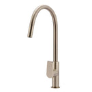 Meir Paddle Round Pull Out Kitchen Sink Mixer Tap Champagne - The Blue Space