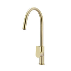 Meir Paddle Round Pull Out Kitchen Sink Mixer Tap Tiger Bronze - The Blue Space