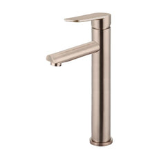 Meir Paddle Round Tall Basin Mixer - Champagne - The Blue Space