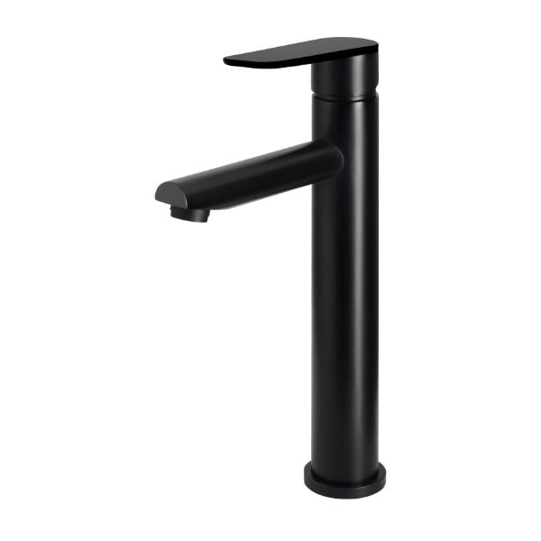Meir Paddle Round Tall Basin Mixer - Matte Black
