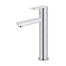 Meir Paddle Round Tall Basin Mixer Chrome - The Blue Space