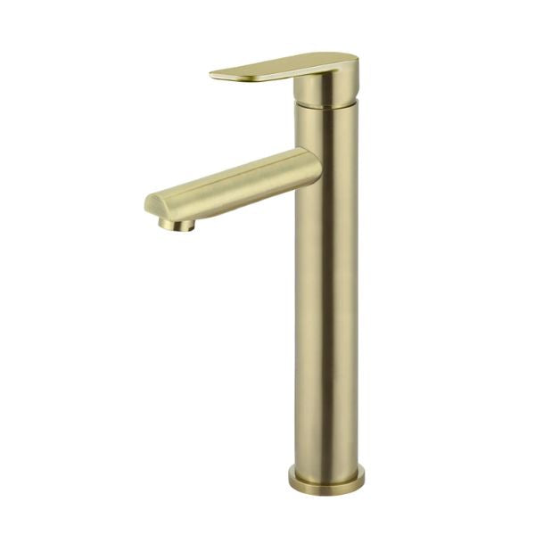 Meir Paddle Round Tall Basin Mixer - Tiger Bronze