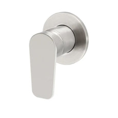 Meir Paddle Round Wall Mixer Brushed Nickel - The Blue Space