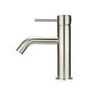 Meir Piccola Basin Mixer - Brushed Nickel in side view - The Blue Space