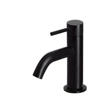 Meir Piccola Basin Mixer - Matte Black in side angel view - The Blue Space