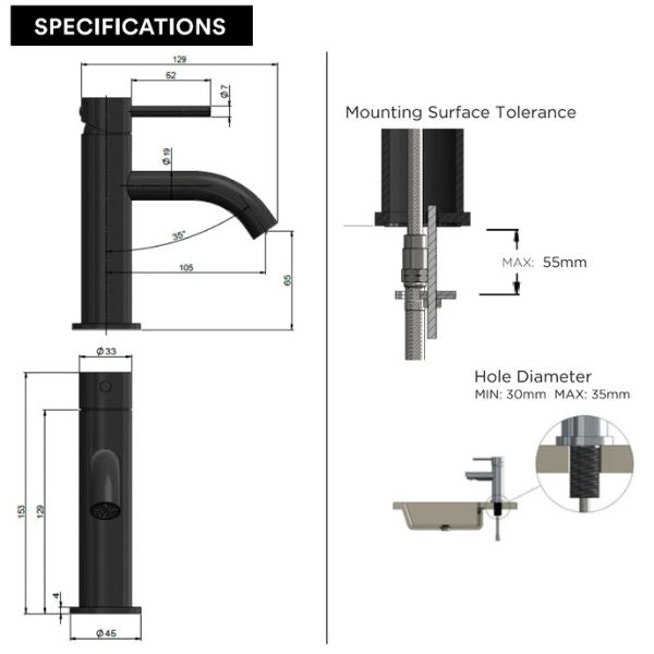 Meir Piccola Basin Mixer - Champagne