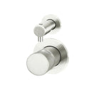 Meir Pinless Round Wall Mixer with Diverter Brushed Nickel - The Blue House