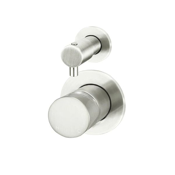 Meir Pinless Round Wall Mixer with Diverter Brushed Nickel