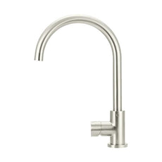 Meir Pinless Round Kitchen Sink Mixer Tap Brushed Nickel - The Blue Space