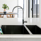 Meir Pinless Round Kitchen Sink Mixer Tap Chrome in Modern Kitchen Design - The Blue Space