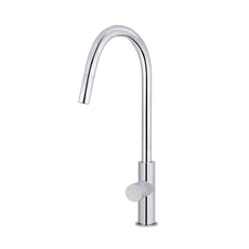 Meir Pinless Round Pull Out Kitchen Sink Mixer Tap Chrome - The Blue Space
