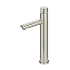 Meir Pinless Round Tall Basin Mixer - Brushed Nickel - The Blue Space