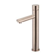 Meir Pinless Round Tall Basin Mixer - Champagne - The Blue Space