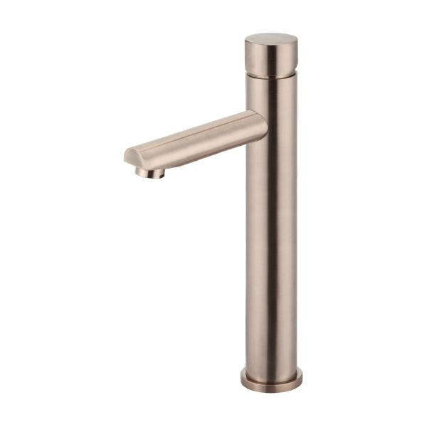 Meir Pinless Round Tall Basin Mixer - Champagne