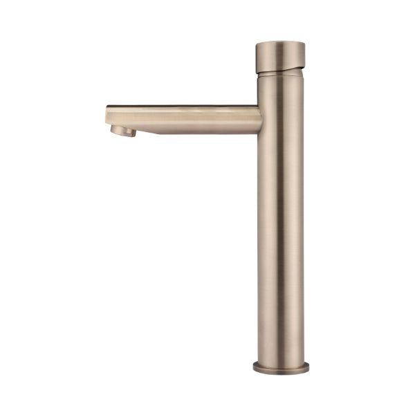 Meir Pinless Round Tall Basin Mixer - Champagne