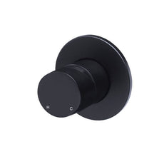 Meir Pinless Round Wall Mixer Matte Black - The Blue Space