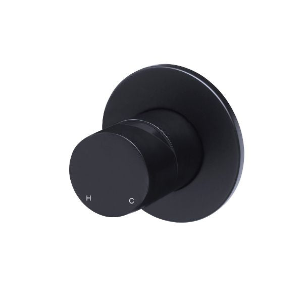 Meir Pinless Round Wall Mixer Matte Black