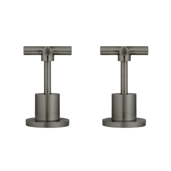 Meir Round Cross Handle Jumper Valve Wall Top Assemblies Shadow - The Blue Space