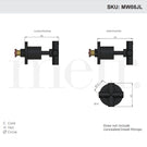 Meir Round Cross Handle Jumper Valve Wall Top Assemblies Technical Drawing - The Blue Space