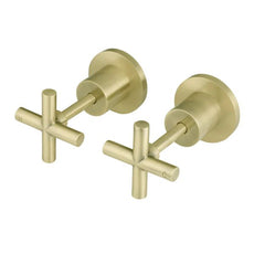 Meir Round Cross Jumper Valve Wall Top Assemblies Tiger Bronze - The Blue Space